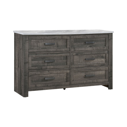 Commode 6 Tiroirs Beowulf | Gris Rustique | 5-7541