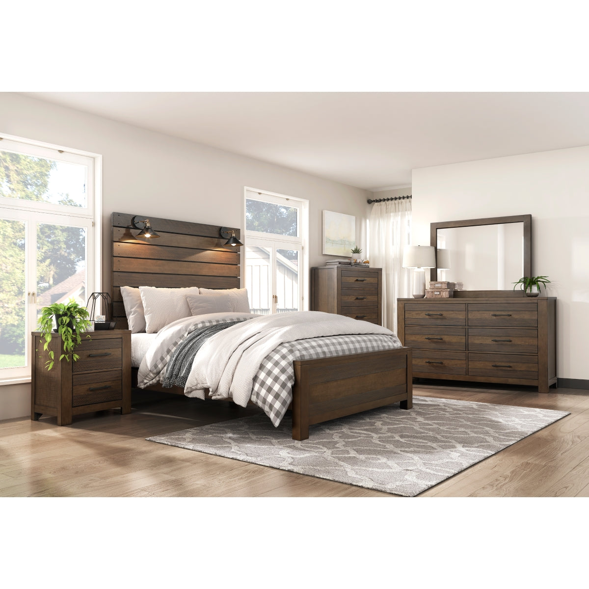 Lit Queen Complet Conway | Brun Antique | 1-7941