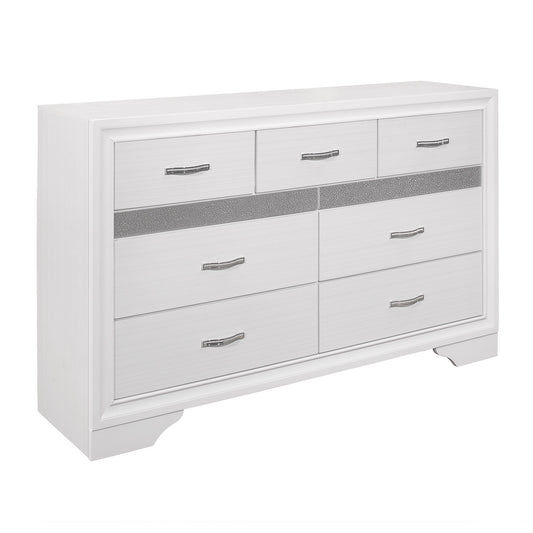Commode 9 Tiroirs Luster | Blanc | 5-W5051