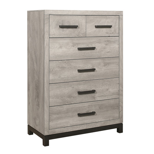 Commode 6 Tiroirs Zephyr | Gris | 9-7751