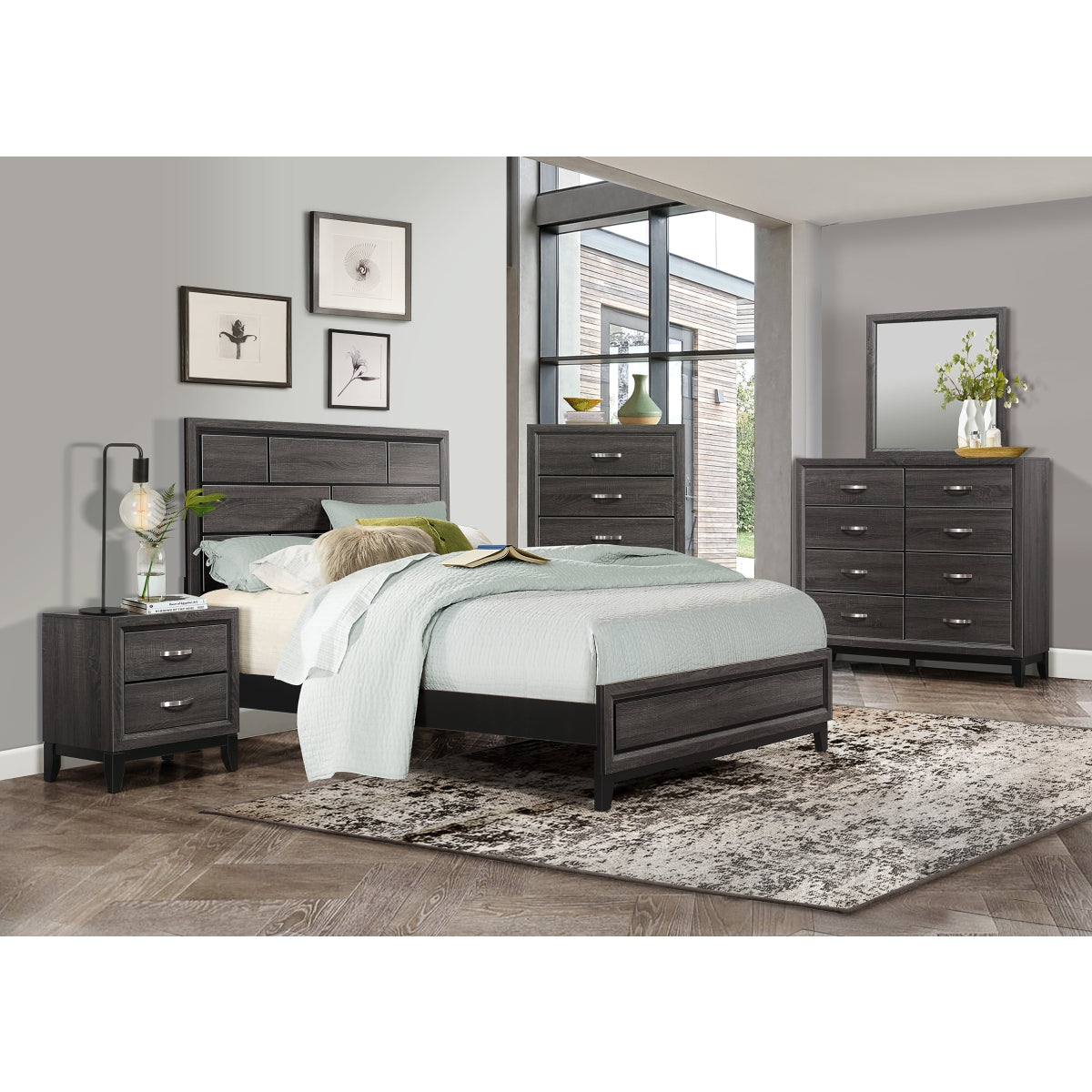 Table de Chevet Collection Davi | Gris Foncé | 4-5461