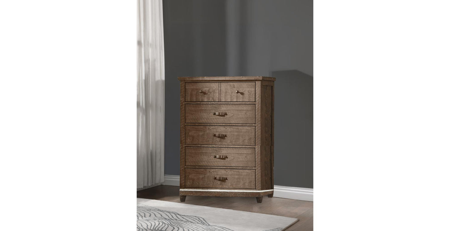 Rylee / Ensemble de Chambre à Coucher / 6 morceaux / Brun