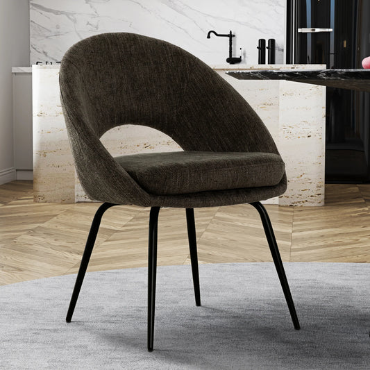 Chaise de Cuisine Aulie / 2 Chaises / Gris Foncé