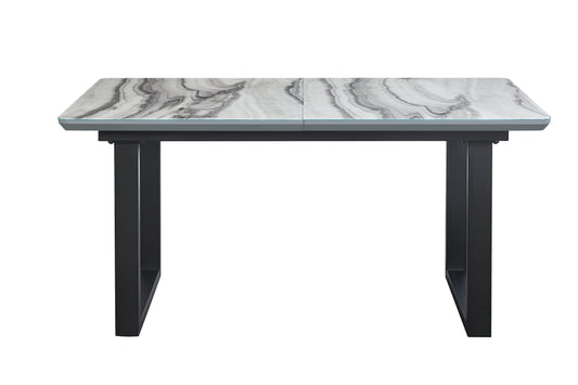Table de Cuisine- 63''-79'' / Marbre Gris et Blanc / MA6841-78DT