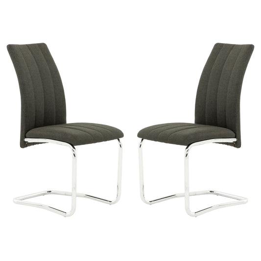 Chaise de Cuisine Téoma / 2 Chaises / Gris Foncé