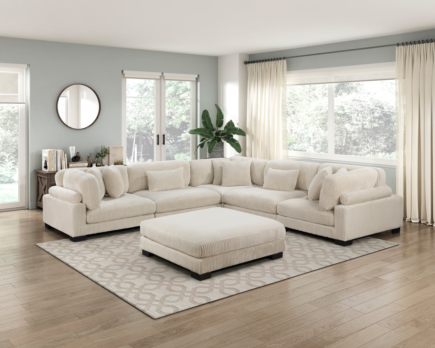 Traverse - Sectionnel Modulaire - 6 morceaux - Beige