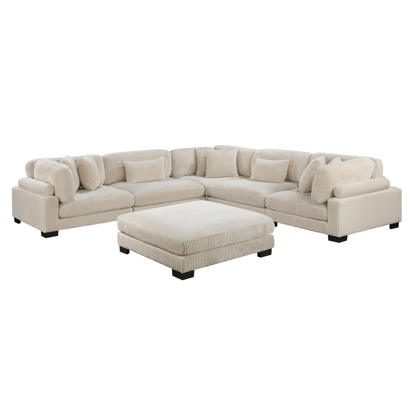 Traverse - Sectionnel Modulaire - 6 morceaux - Beige