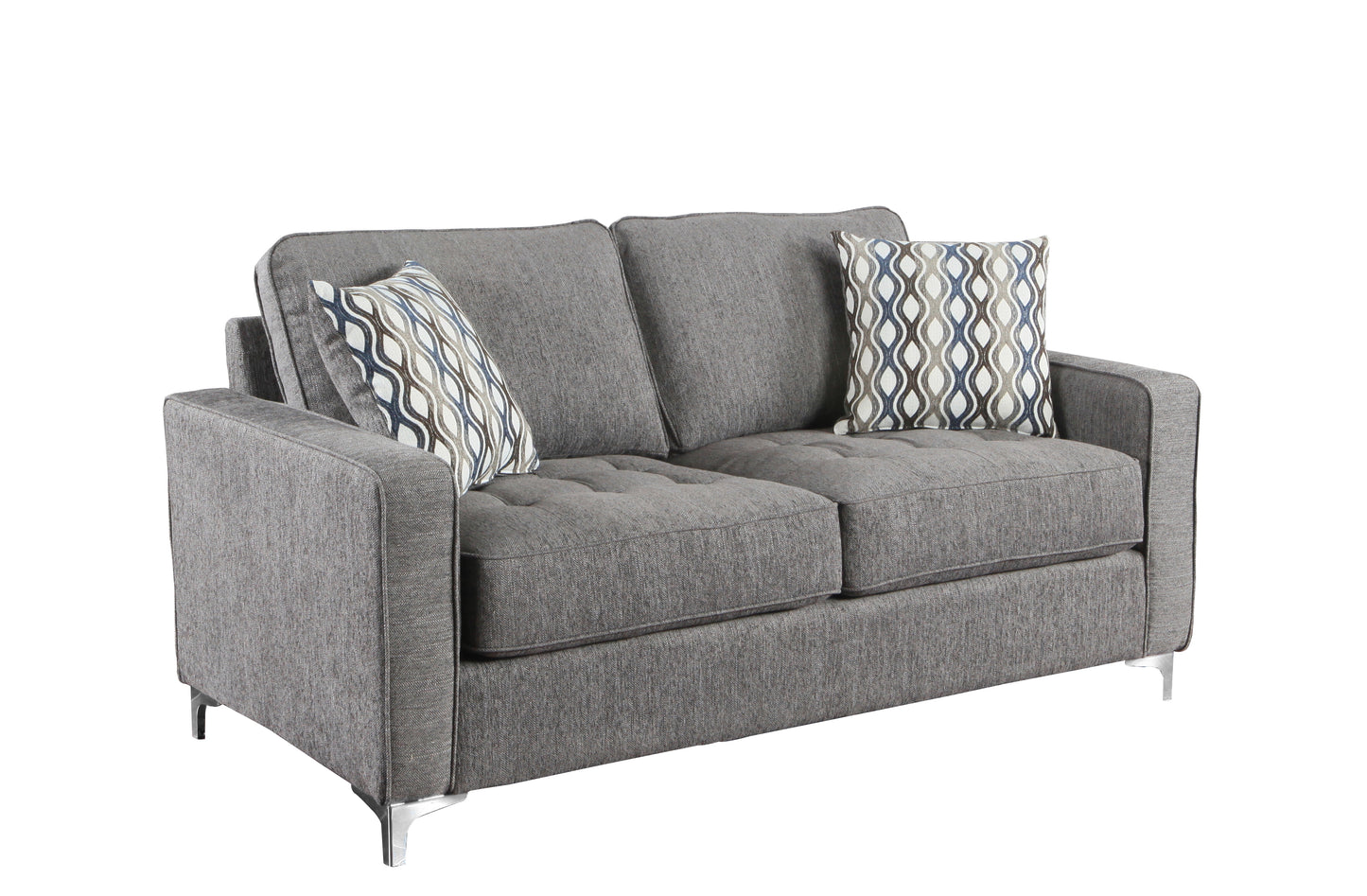 Causeuse grise en tissu #9049CH-2