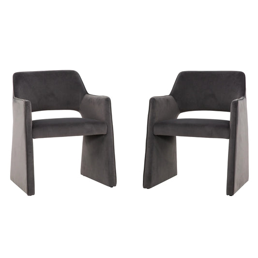 Chaise de Cuisine Zelva / 2 Chaises / Gris Foncé