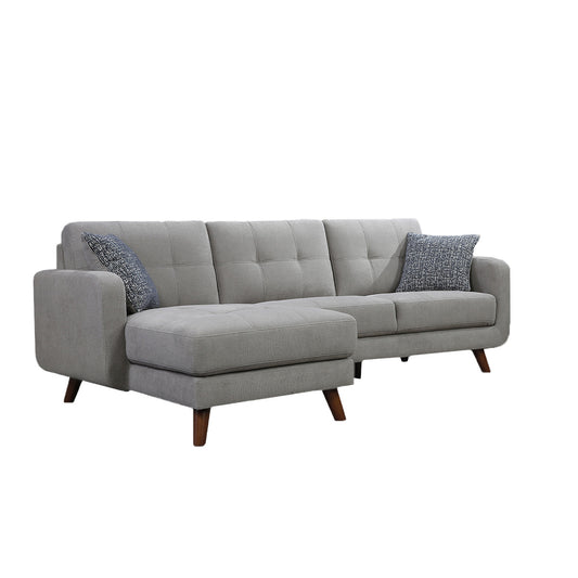 Sofa Sectionnel 2-Pièces avec Chaise Côté Gauche | Gris | SSYG1959