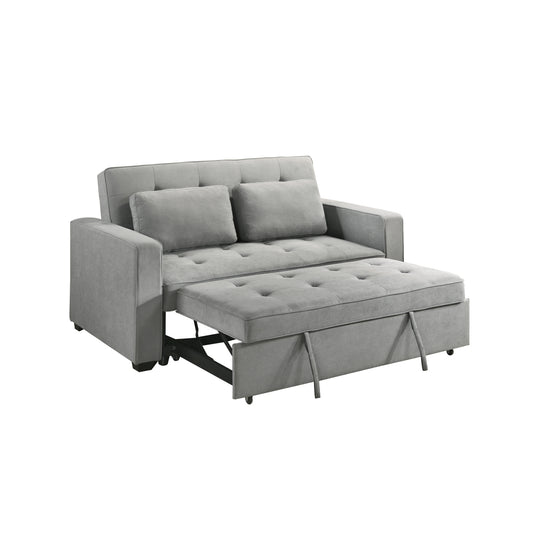Sofa-Lit avec 2 Oreillers | Gris Clair | LC3-YGL29099
