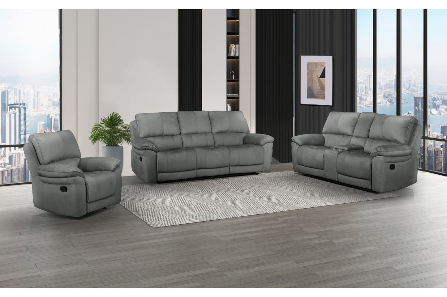 Ensemble de Sofa Inclinable Russka | Gris | CLSYG13099