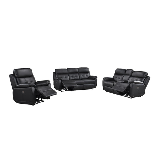 Ensemble de Sofa Électrique Inclinable Olivier | Noir | CLSKLBP23099