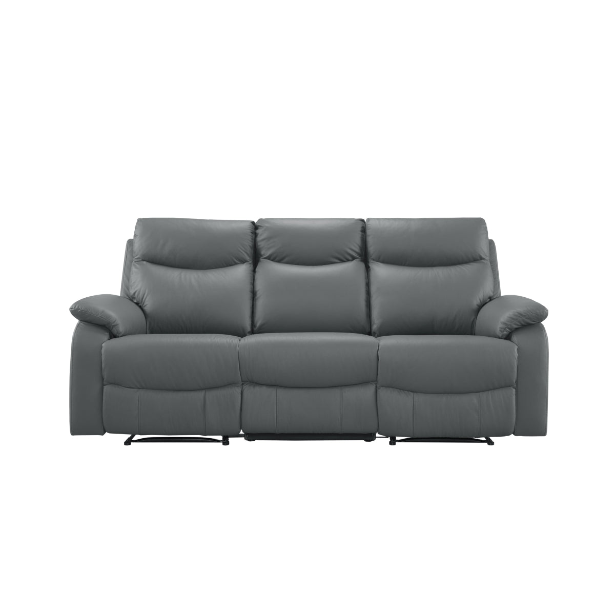 Sofa Inclinable Manuel Wembley en Cuir Véritable | Gris Foncé | 10299