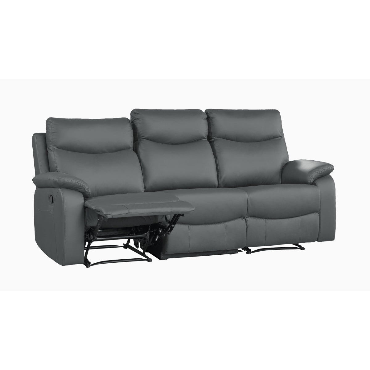 Sofa Inclinable Manuel Wembley en Cuir Véritable | Gris Foncé | 10299