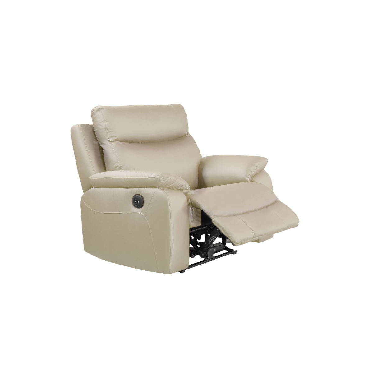 Wembley | Chaise Inclinable Électrique en Cuir Véritable | Beige | 10299