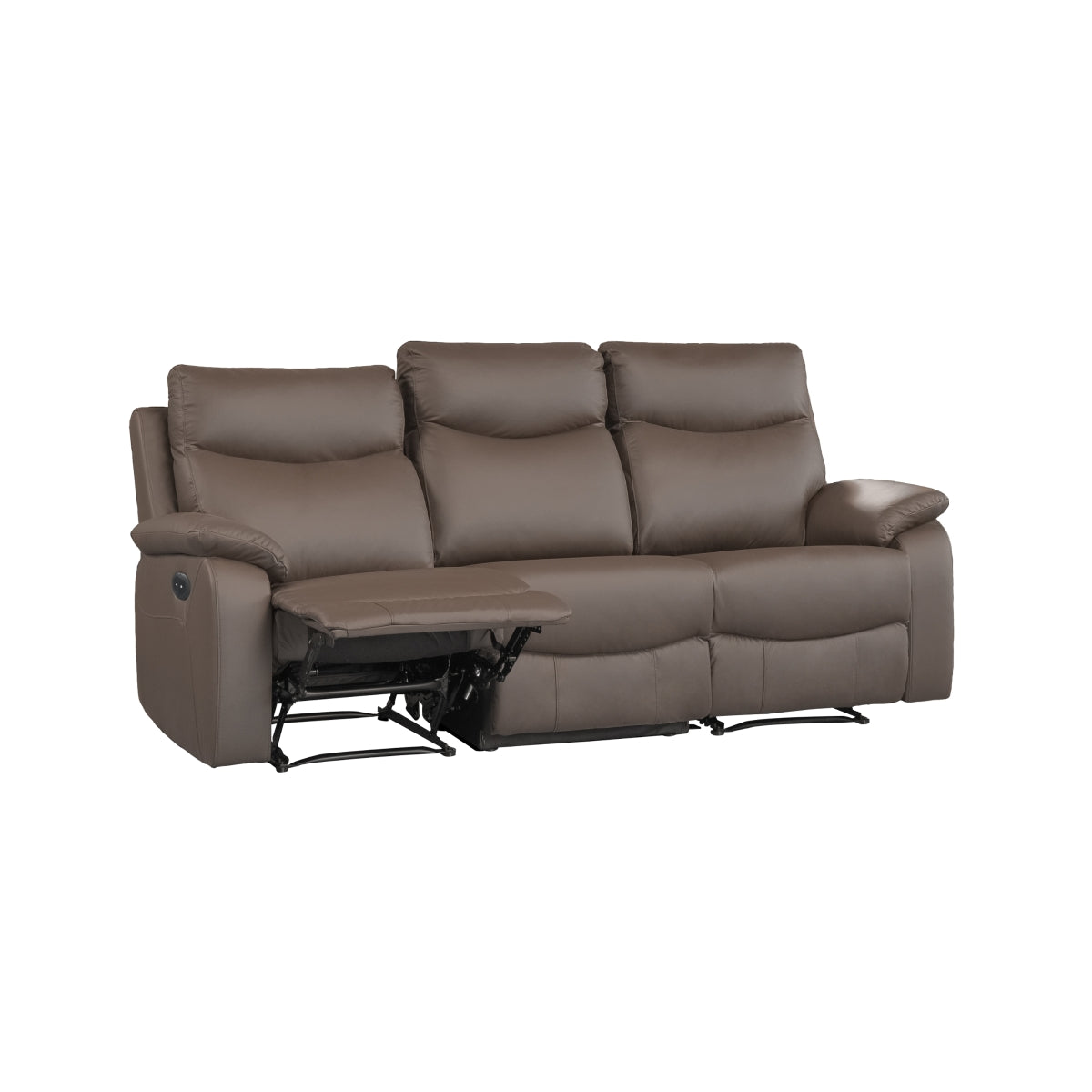 Ensemble de Sofa Inclinable Électrique Wembley en Cuir Véritable | Brun | 10299