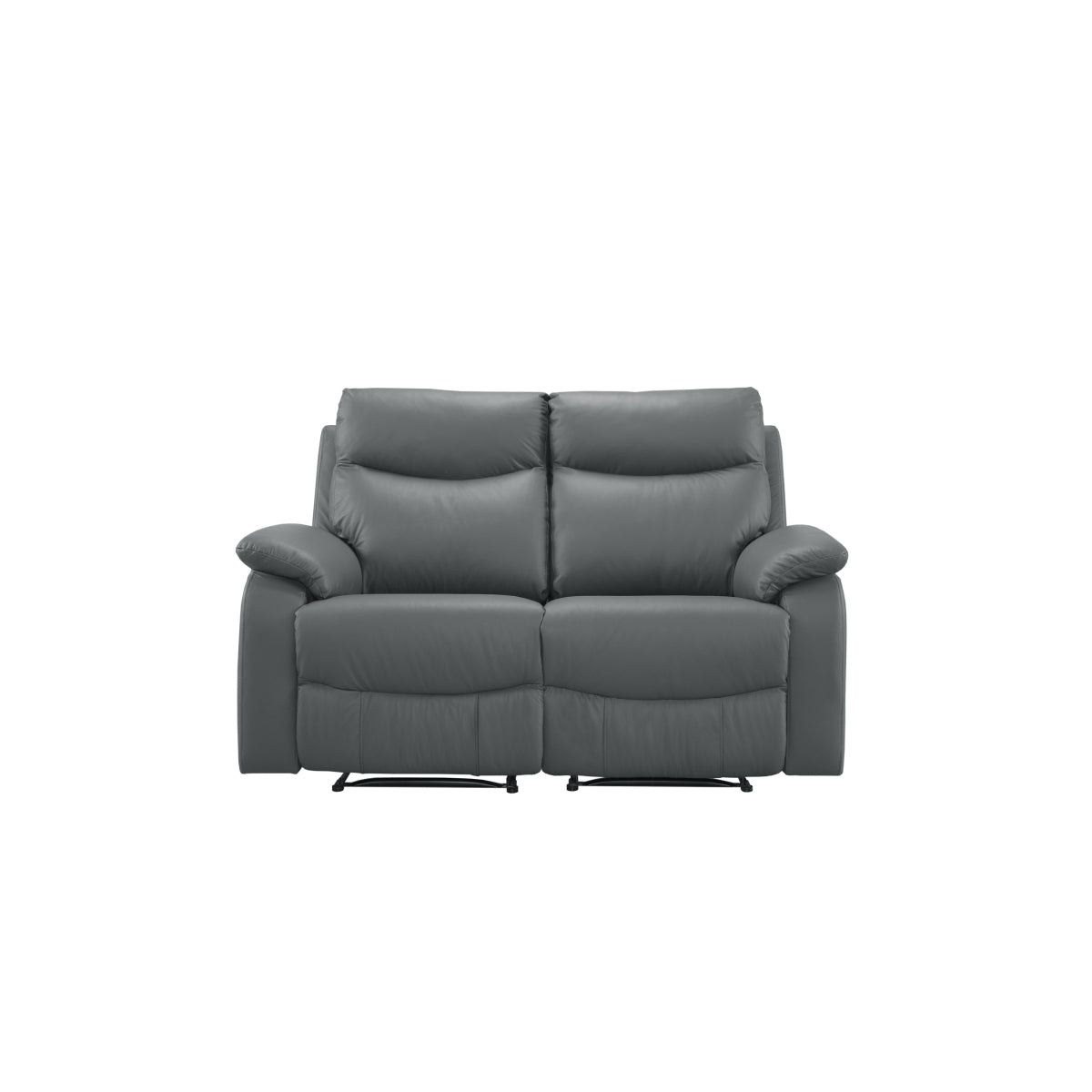 Causeuse Inclinable Manuelle Wembley en Cuir Véritable | Gris Foncé | 10299