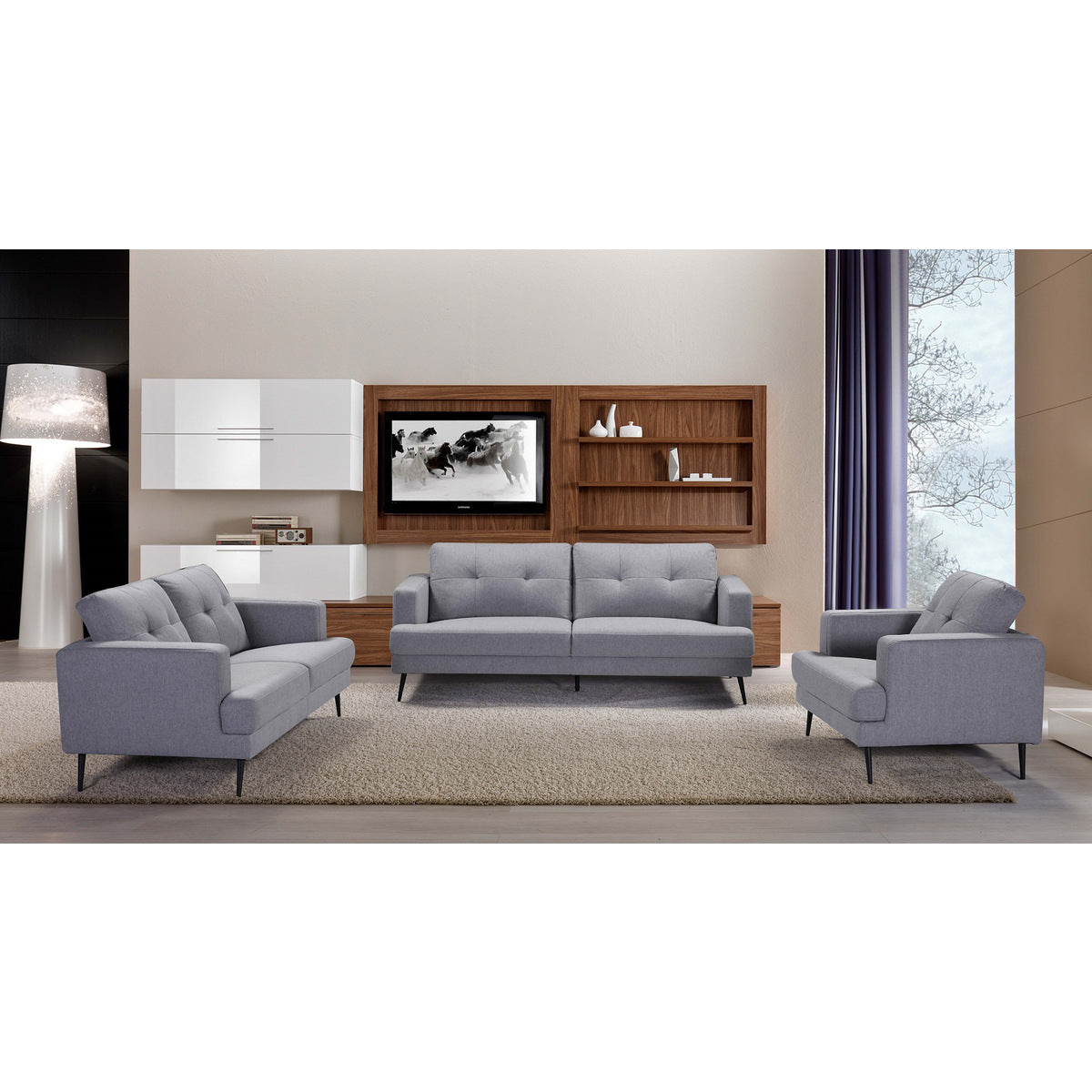 Causeuse Avery Élégante | Gris | 2-YRG36899