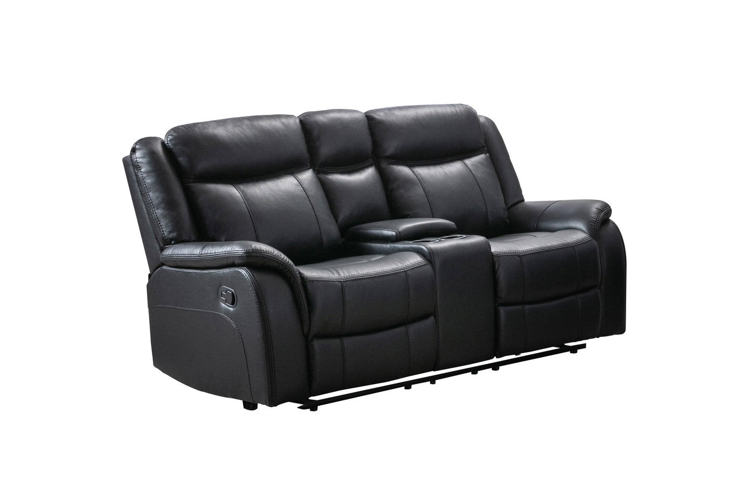 Causeuse Inclinable noir en imitation Cuir #99926BLK
