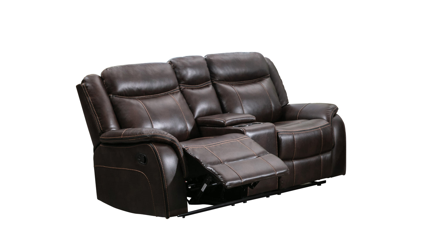 Causeuse 2 inclinable Place Brun Inclinable en imitation de Cuir #99926BRW-2C