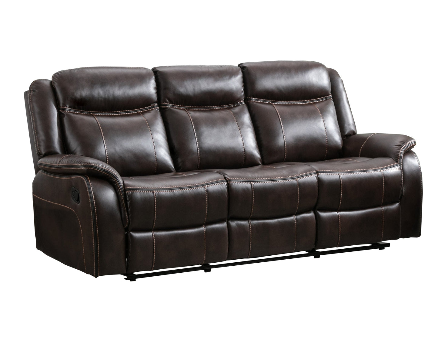 Sofa 3 place Brun Inclinable en imitation de Cuir #99926BRW-3