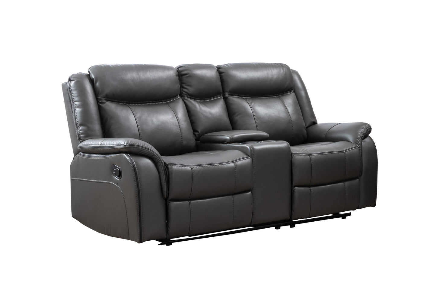 Causeuse Inclinable 2 places Grise en imitation Cuir #99926G-2C