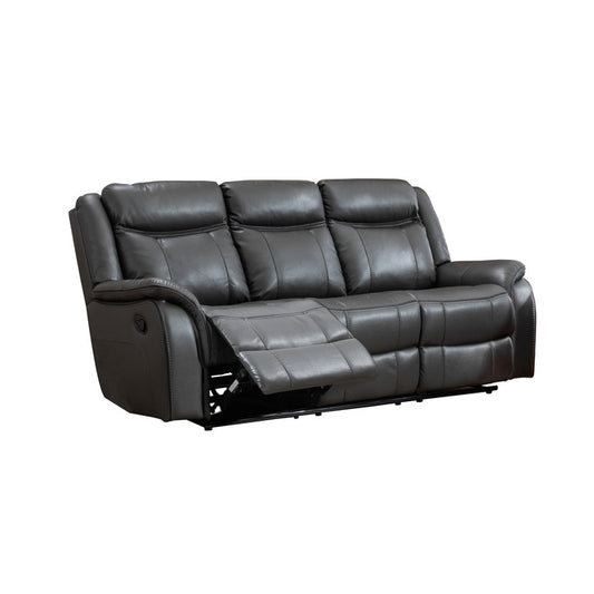 Sofa 3 places Inclinable 3 places Grise en imitation Cuir #99926G-3C