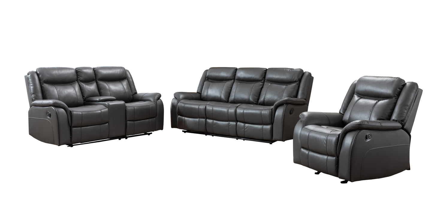 Chaise Inclinable Grise en imitation Cuir #99926G-1C