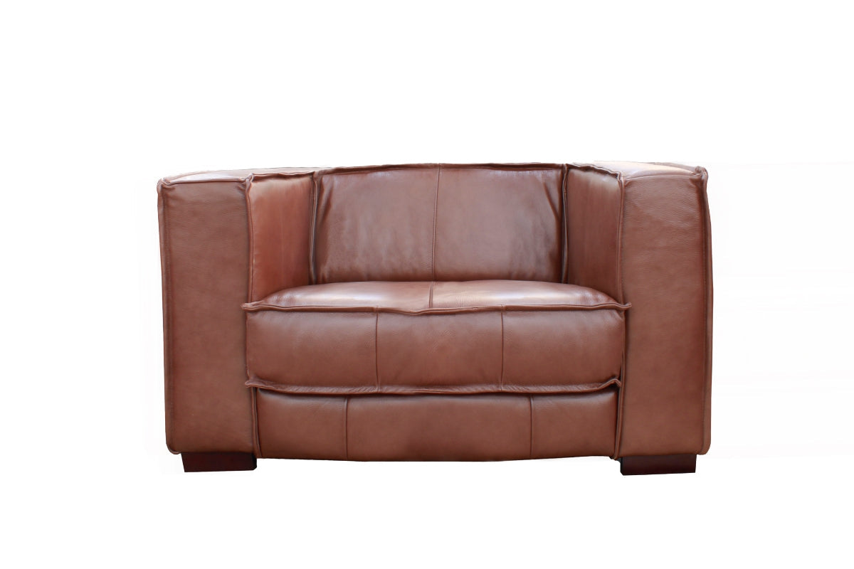 Ensemble de Sofa Salvador en Cuir Véritable | Chocolat Brun | CHC55999