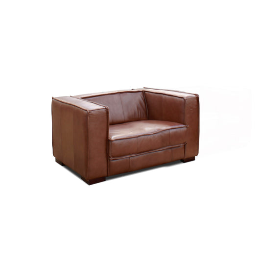 Chaise Collection Salvador en Cuir Véritable | Brun Chaud | 1-CHC55999