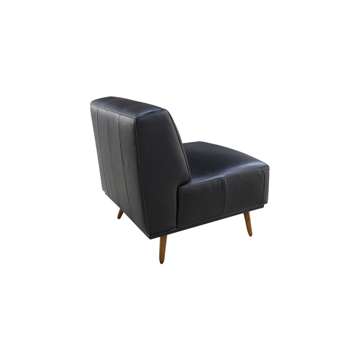 Chaise Contemporaine Ipanema en Cuir Brésilien Authentique | Noir | 1-KBL65999