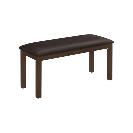 Banc de Cuisine - 42"L / Espresso / Simili-Cuir Brun Foncé / #MO1305