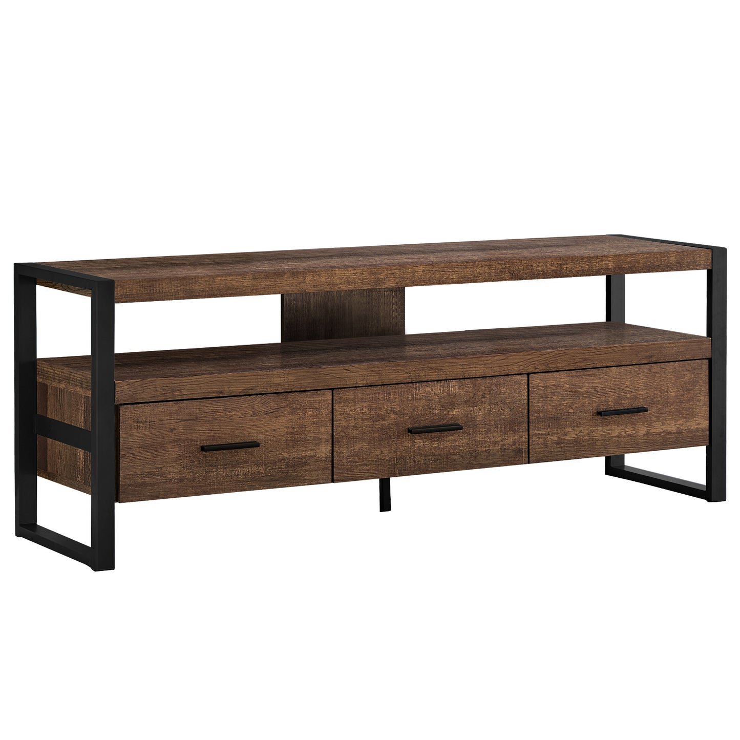 Meuble T.V - 60"L / Apparence de Bois / 3 Tiroirs / #MO2820