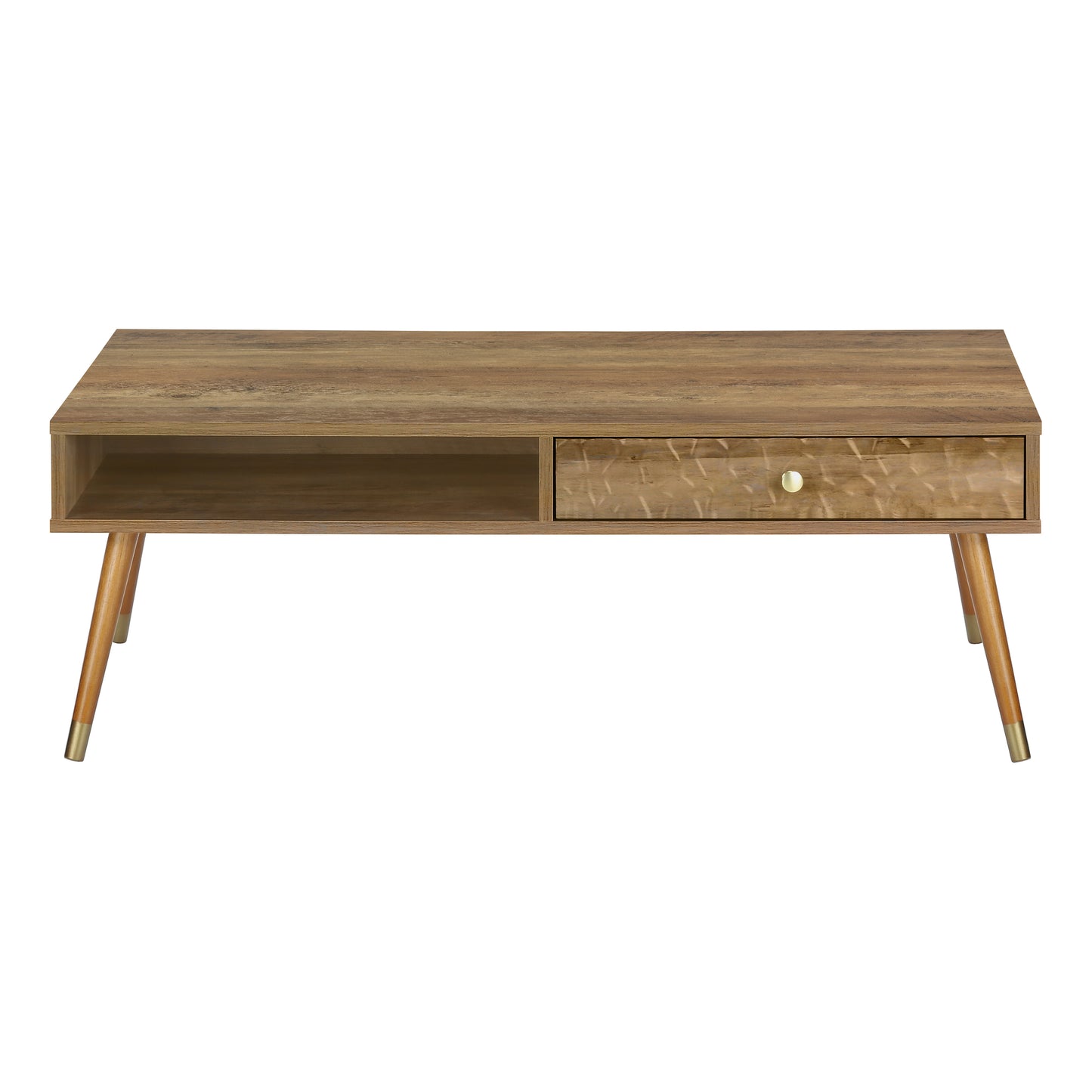Table de Salon / Noyer Mi-Siècle / Tiroir / #MO2836