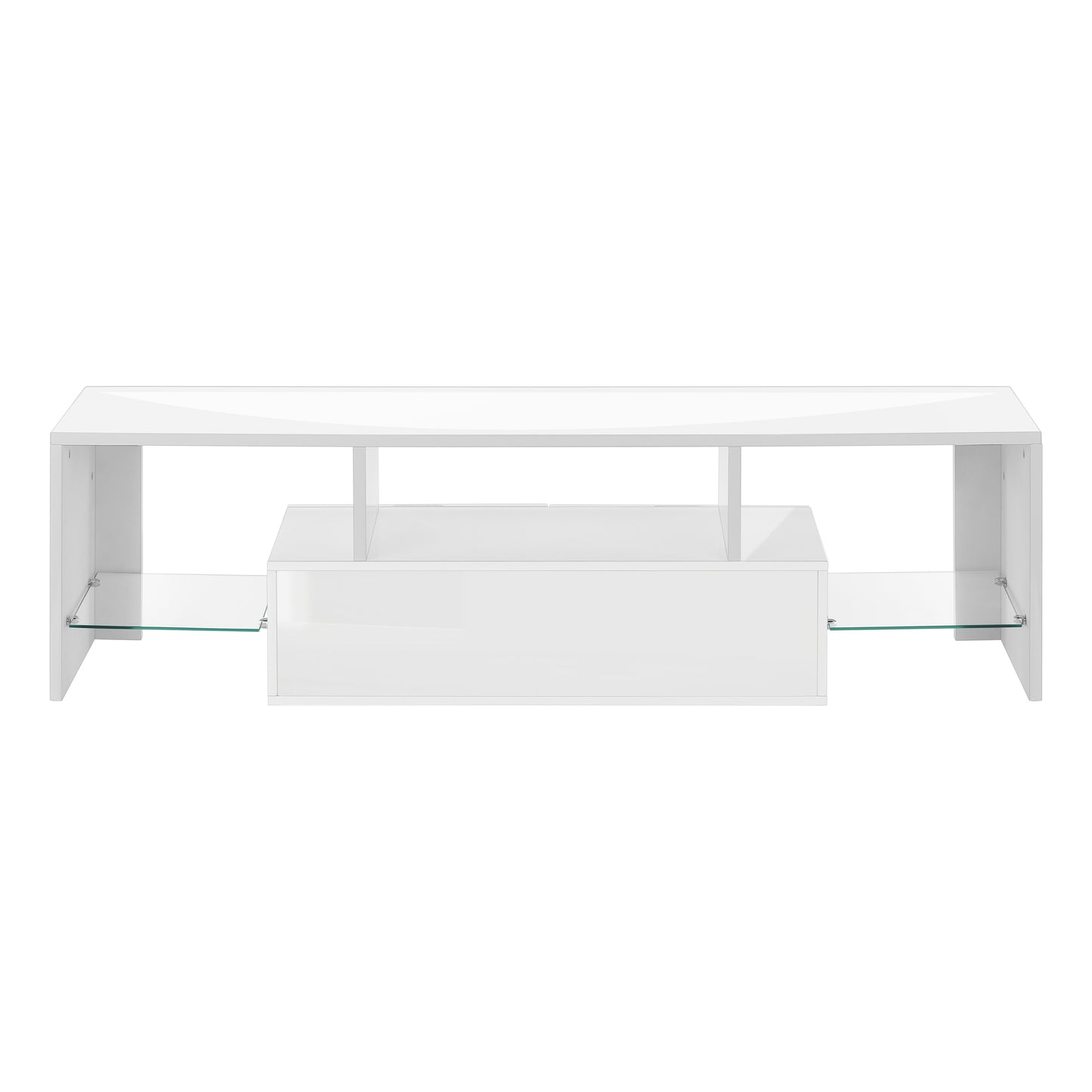 Meuble T.V - 63"L / Blanc Lustré / MO#3548