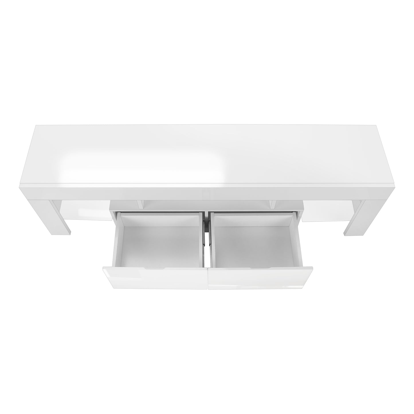 Meuble T.V - 63"L / Blanc Lustré / MO#3548