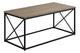 TABLE DE SALON - 40"L / TAUPE FONCE / METAL NOIR / #MO3786