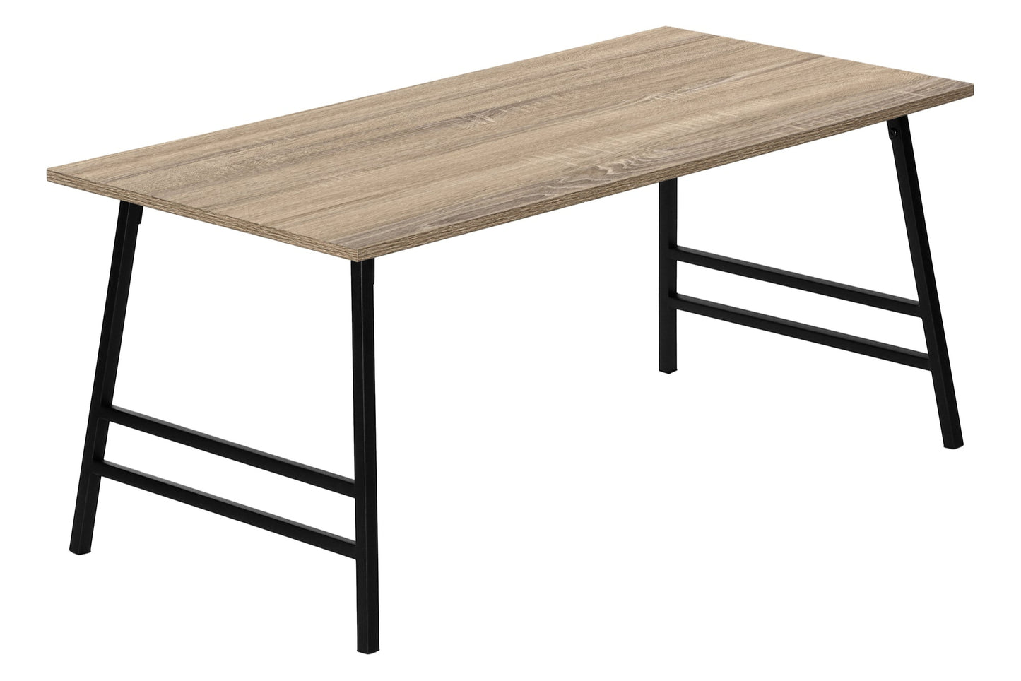 TABLE DE SALON - 40"L / TAUPE FONCE / METAL NOIR / #MO3792