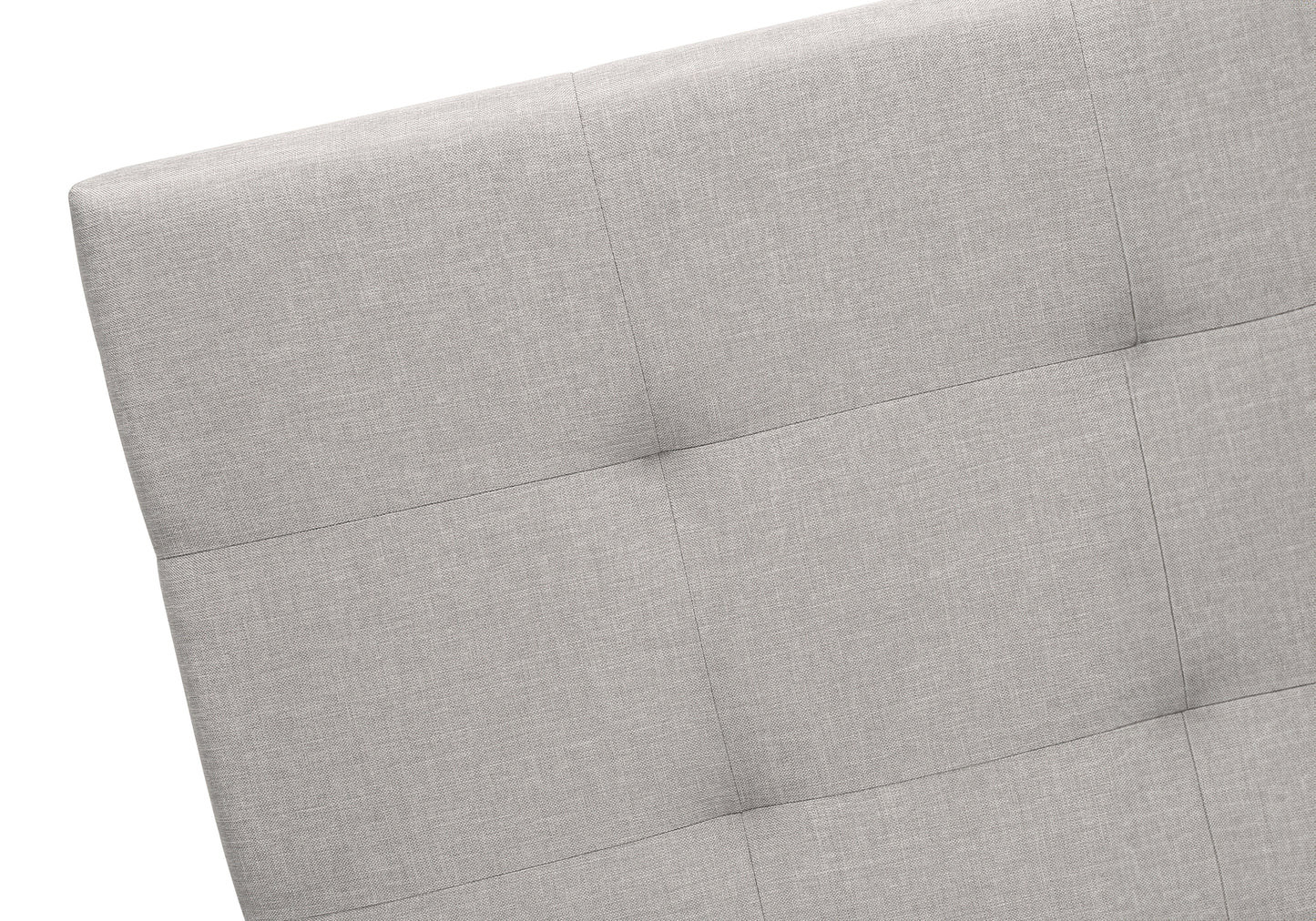 Lit Queen complet/ Aves 2 Tiroirs Rangement / Tissu Gris Pâle / #MO6021Q