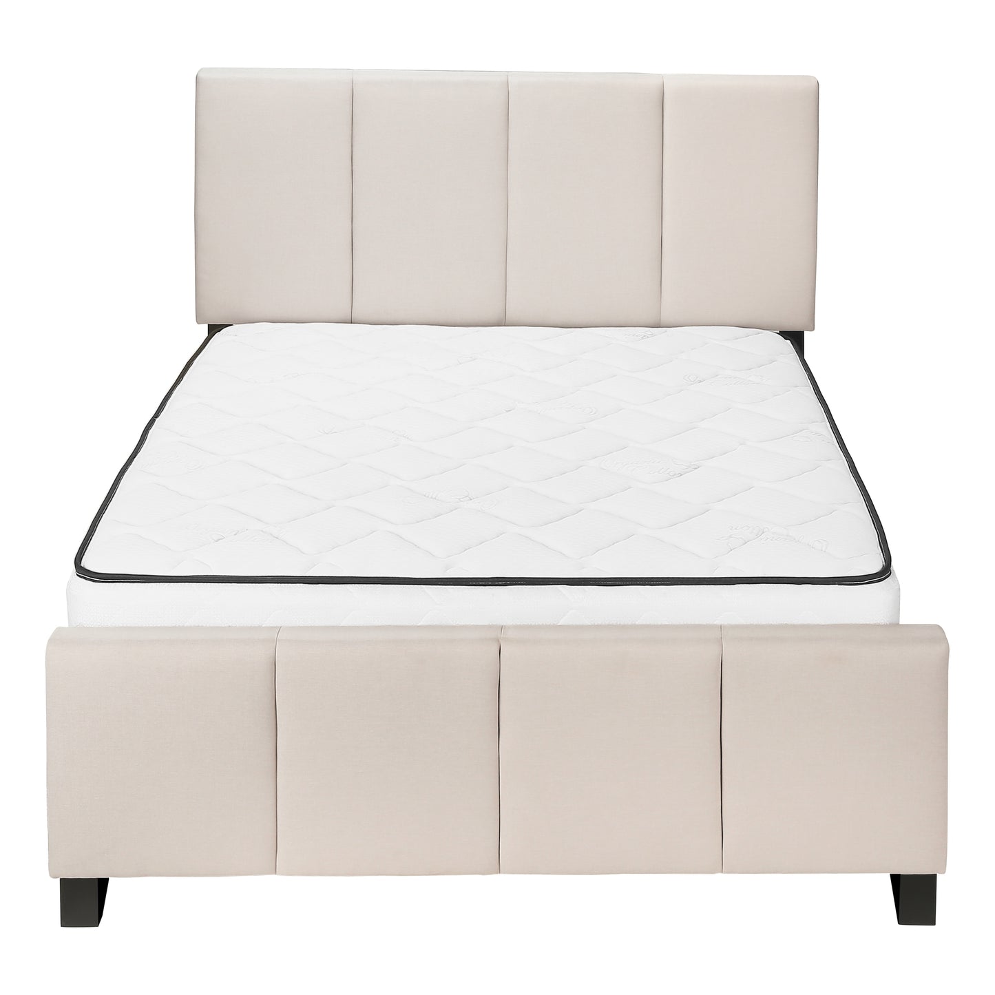 Lit Queen Complet/ Tissu Beige / #MO6026Q