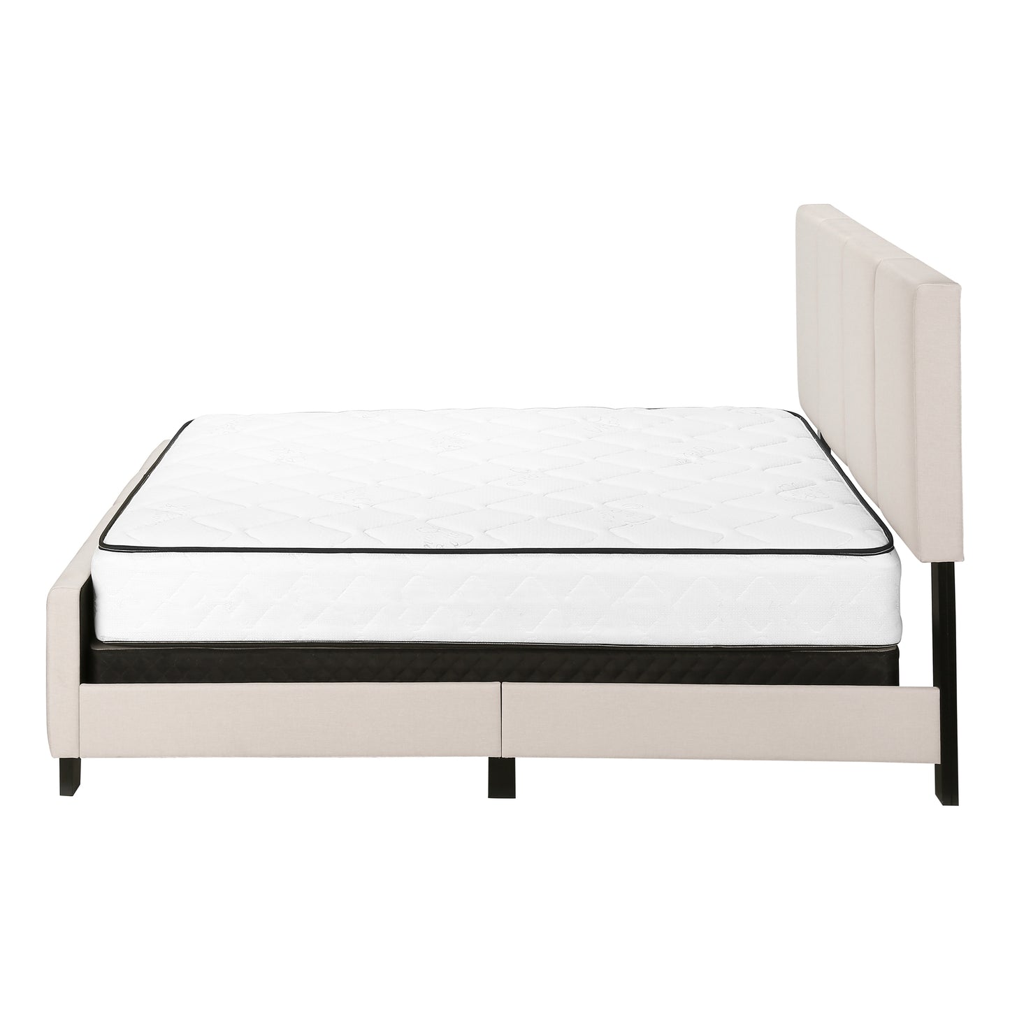 Lit Queen Complet/ Tissu Beige / #MO6026Q