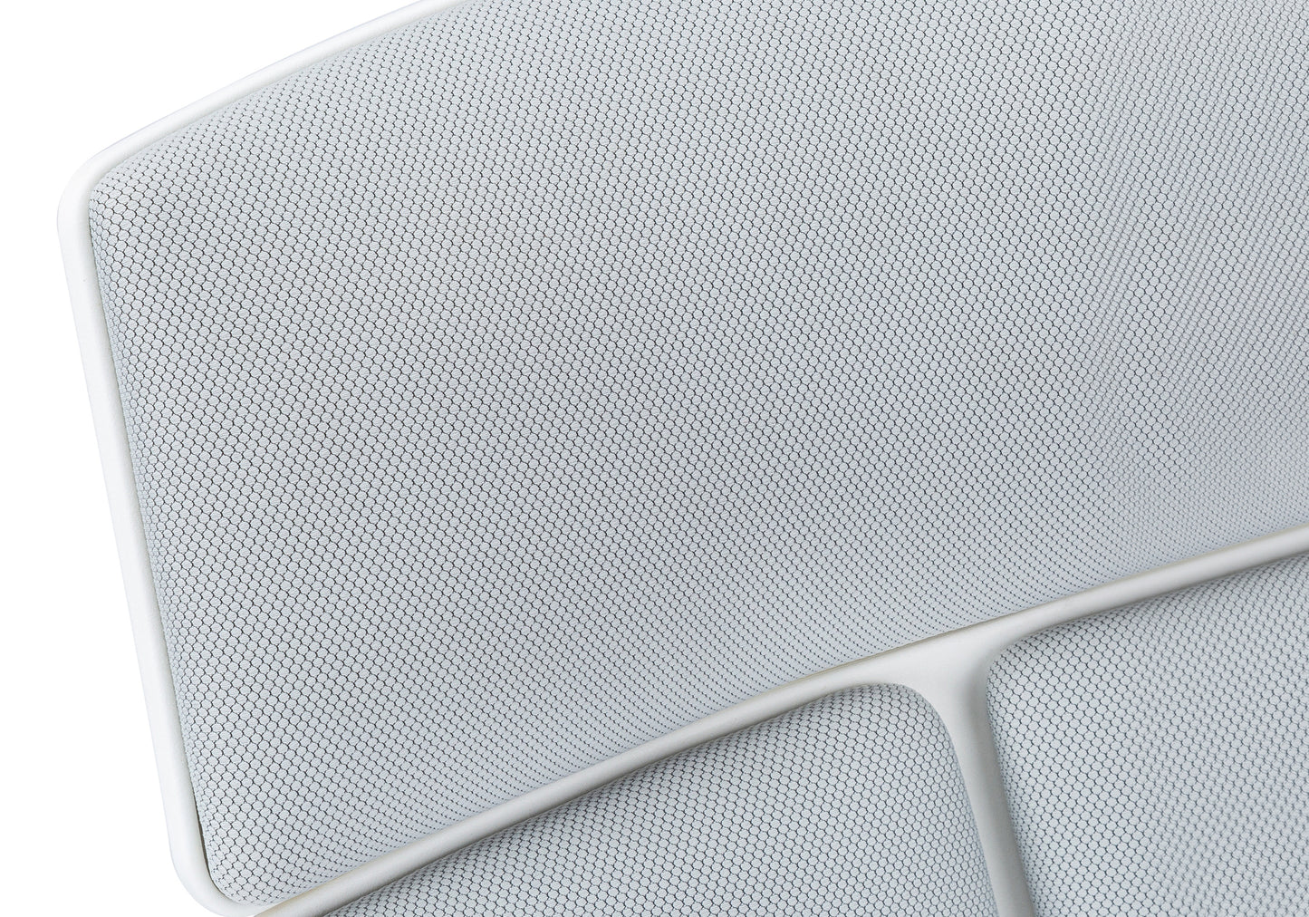 Chaise de Bureau- Blanc / Tissu Gris/ Dossier Exécutif / #MO7270