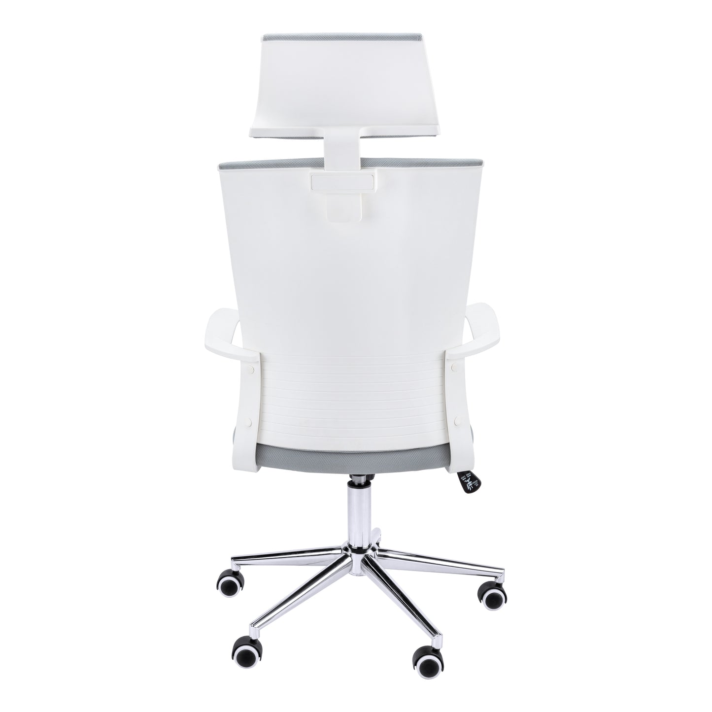 Chaise de Bureau- Blanc / Tissu Gris / Dossier Exécutif / #MO7301