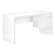 Bureau - 60"L / Blanc Lustré / Tiroir Coté Droite / Gauche / #MO7581