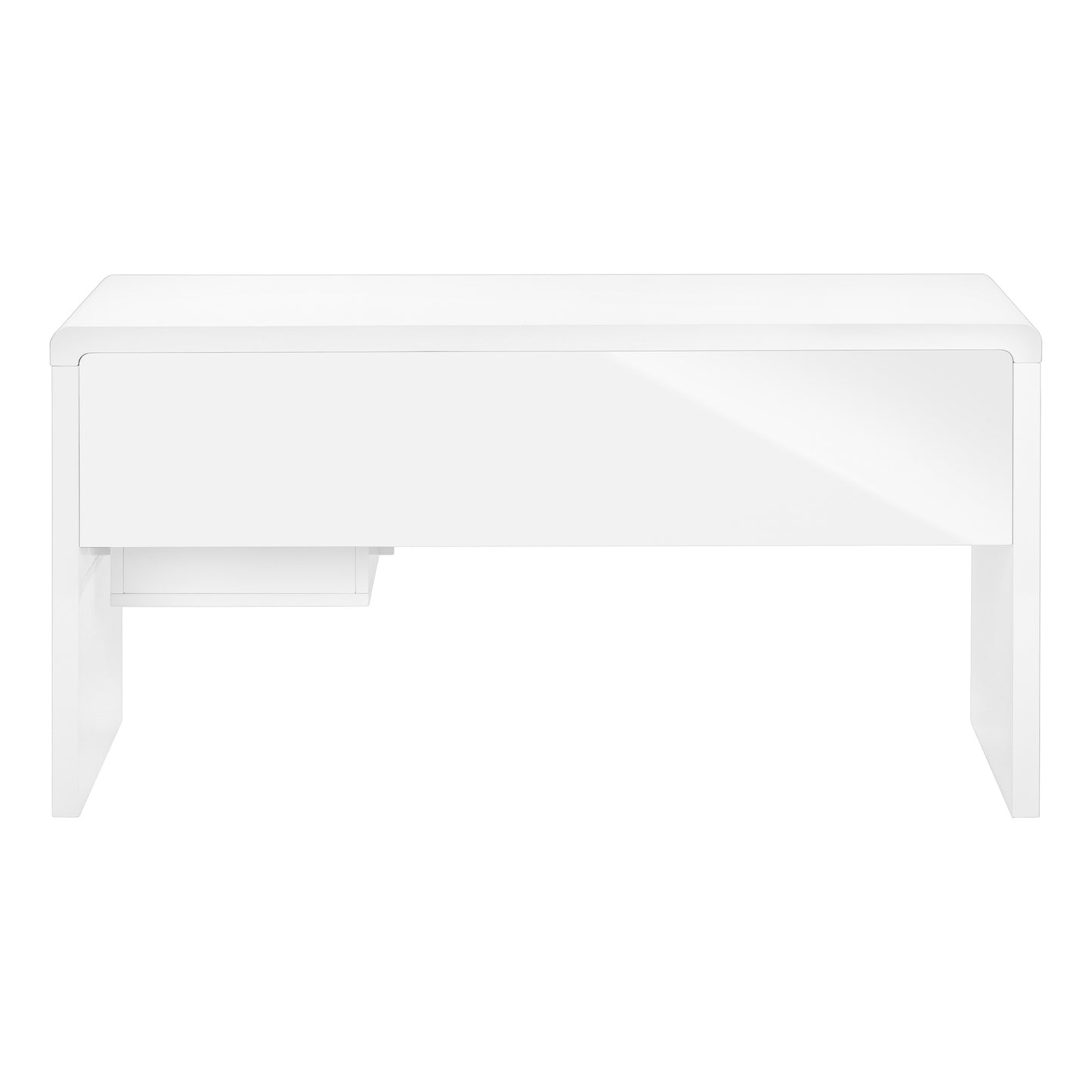Bureau - 60"L / Blanc Lustré / Tiroir Coté Droite / Gauche / #MO7581