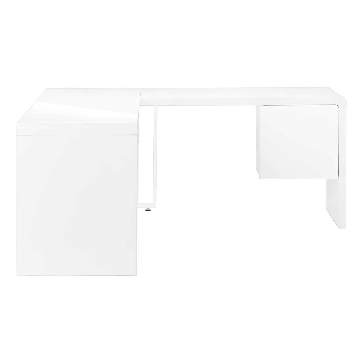 Bureau - 70"L / Blanc Lustré / Tiroir Coté Droite / Gauche / #MO7582