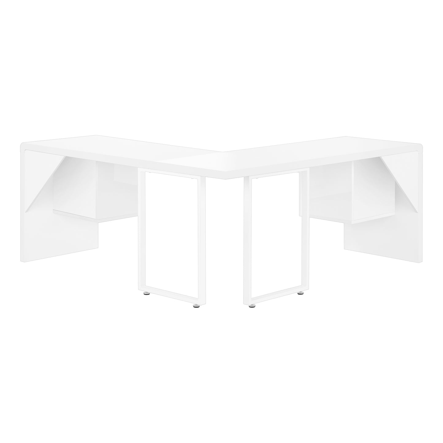 Bureau - 70"L / Blanc Lustré / Tiroir Coté Droite / Gauche / #MO7582