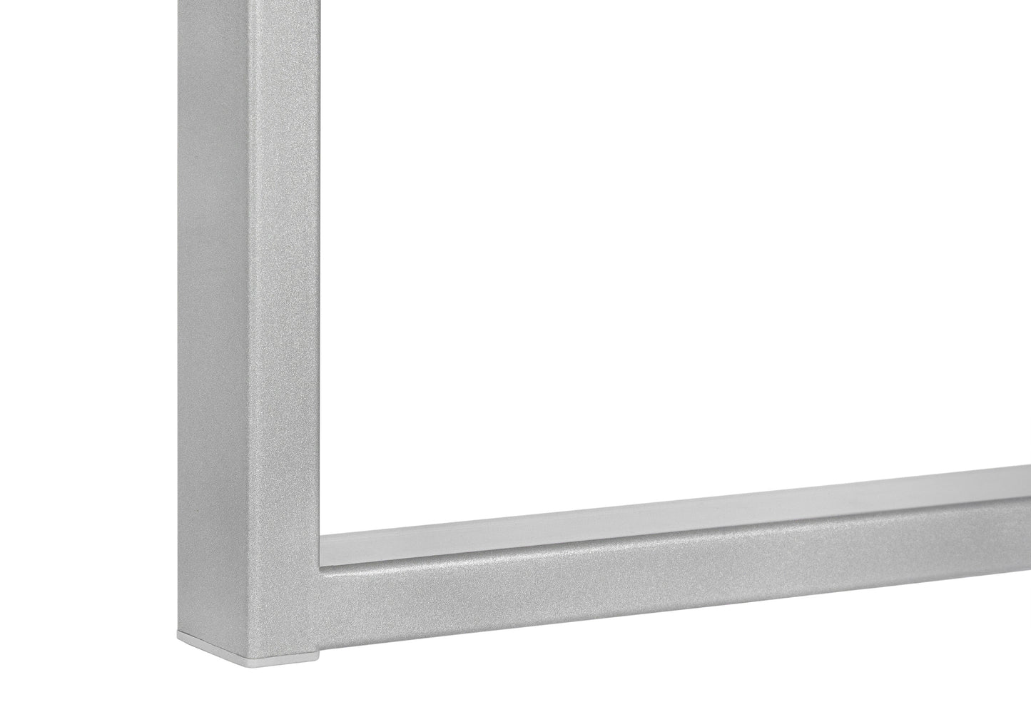 Bureau - 60"L / Métal Argent de Coin Coté D/G / #MO7586