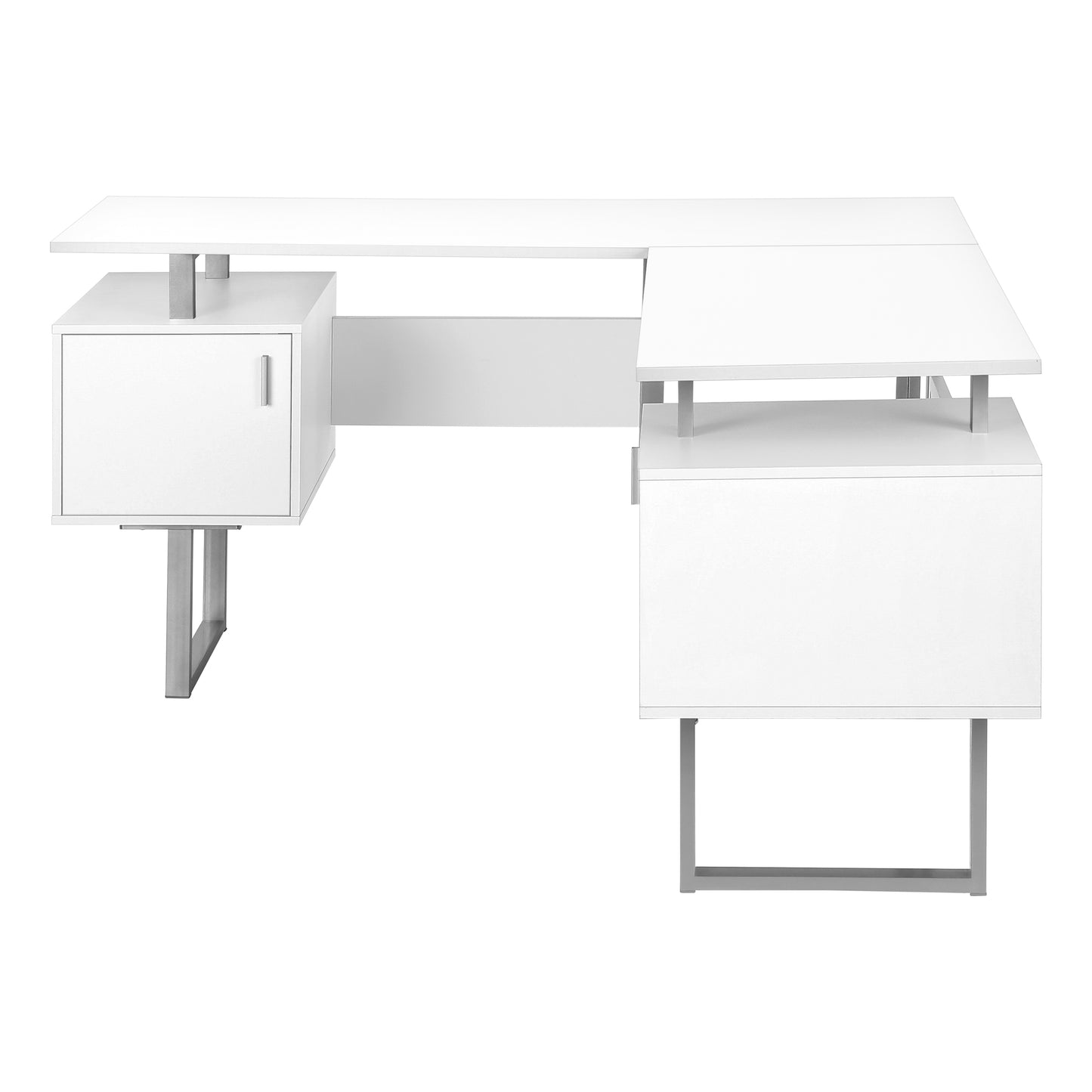 Bureau - 58"L / Base Métal en Coin / #MO7695
